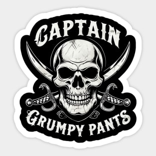 Captain Grumpy Pants Sticker